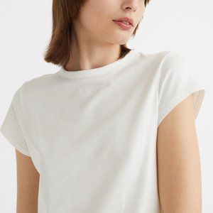 H&M Divided - Basic | Cotton Jersey White T-Shirt | Medium